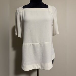 Preloved Zara White Square Neckline Blouse size small